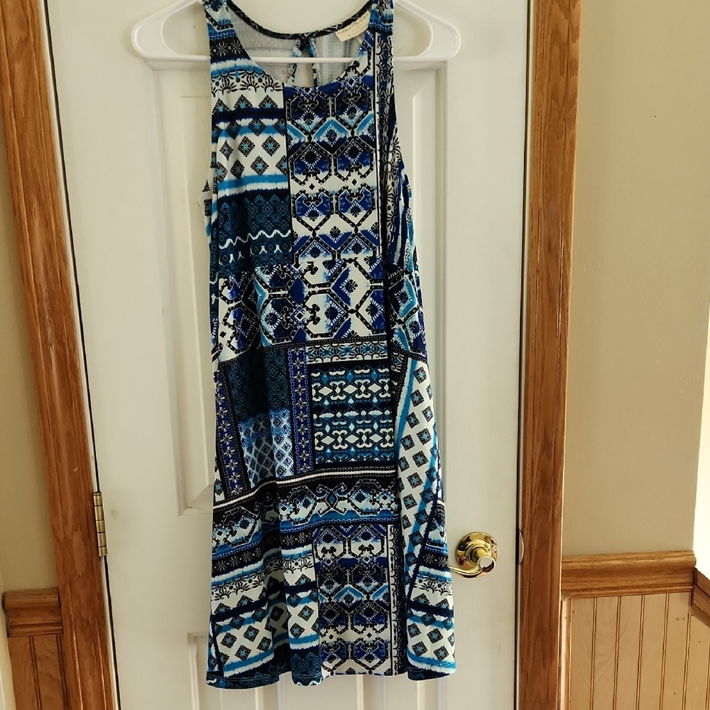 Bobbie Brooks Blue and White Tank Sundress